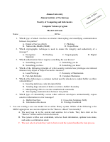 Jimmaa University Model exam.pdf